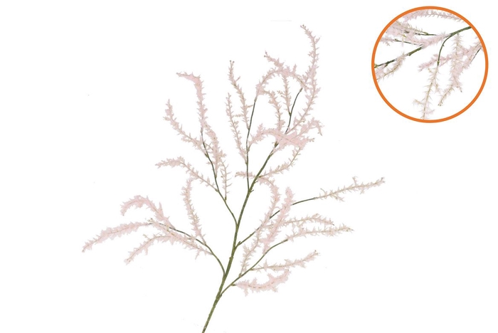 <h4>Silk Flocky Powder Flower Spray Light Pink 126cm</h4>