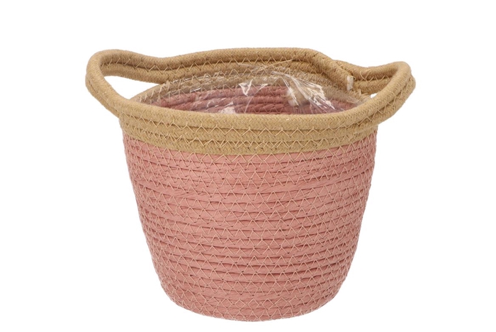 Tripoli Pink Pot Basket 18x16cm