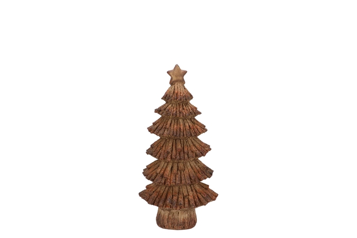 Wonderland Scottish Brown Tree Star 17x12x35cm Nm