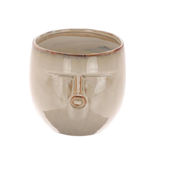 Keramiek Pot gezicht d18/17*15cm
