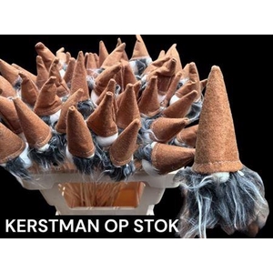Kerstman Op Stok Bronze