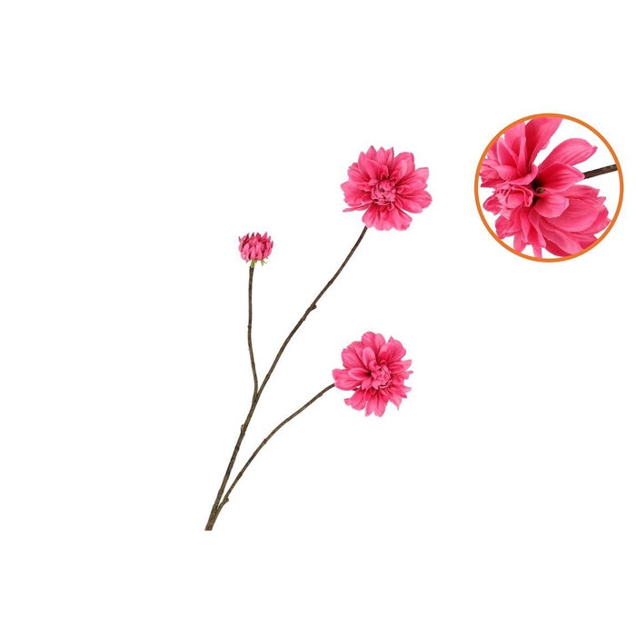 <h4>Silk Dahlia Branch Fuchsia 80cm</h4>