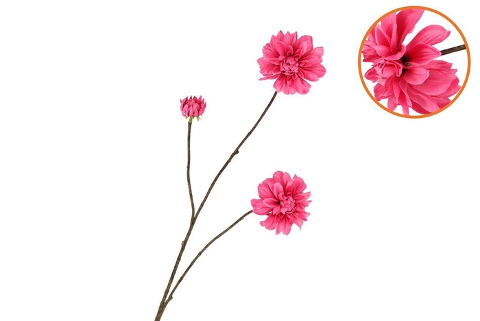 <h4>Silk Dahlia Branch Fuchsia 80cm</h4>