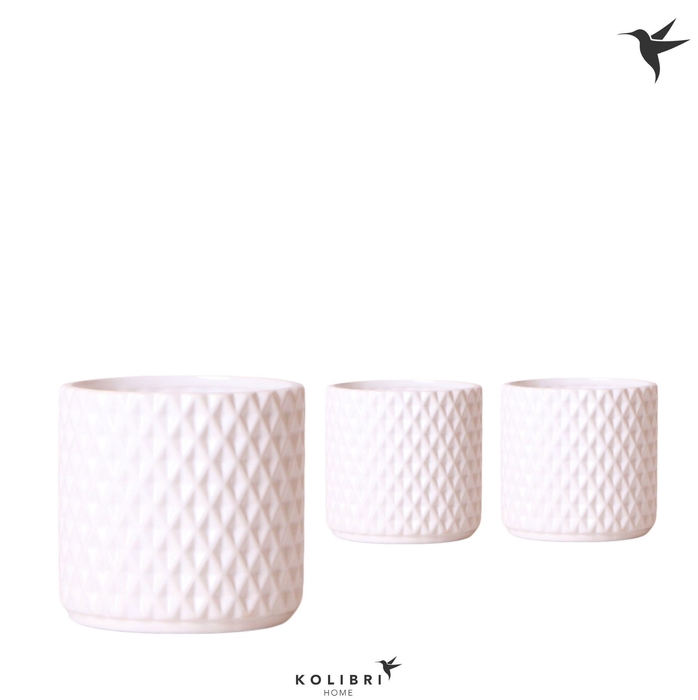 <h4>Kolibri Home Diamond pot white</h4>