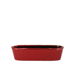 Iron Stone Red Glazed Oval Pot 32x10x8cm