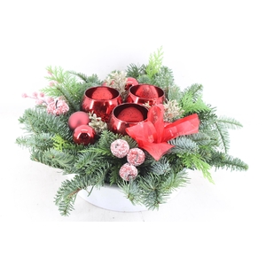 arr5 Kerst PL - Ker. schaal 25cm rood