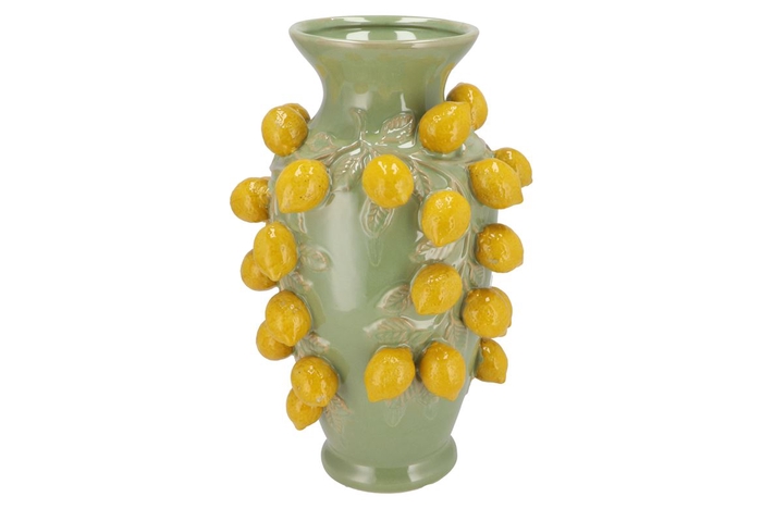 <h4>Fruit Lemon Pistache Vase 24x38cm Nm</h4>