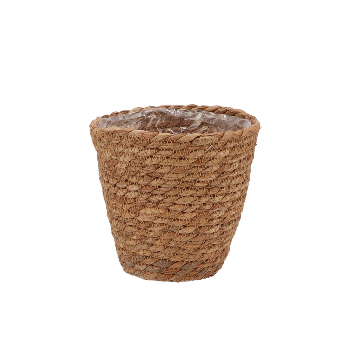 <h4>Seagrass Straw Basket Pot Brown 16x16cm</h4>