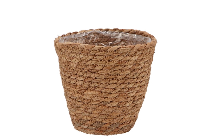 <h4>Seagrass Straw Basket Pot Brown 16x16cm</h4>