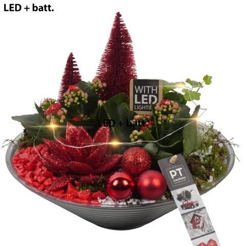 <h4>Opm Pt PTCHR7433 X-mas Red Glas Schaal</h4>