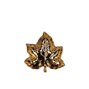 Leaf Maple Plate Gold 11x11x3cm