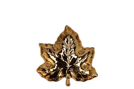 <h4>Leaf Maple Plate Gold 11x11x3cm</h4>