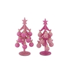 Sparkly Fuchsia/pink X-mas Tree Ass 8x20cm