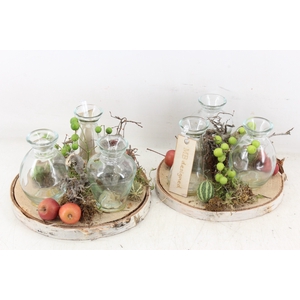 arr2 MB - Hout schijf 3fles herfst