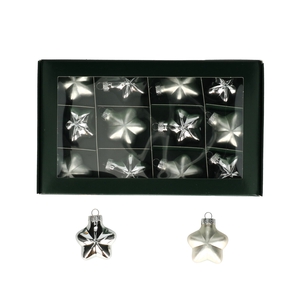 Kerstbal Bal  40mm ster x12