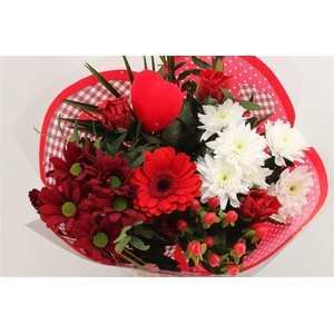 Boeket Roos Kl Rood Valentijn