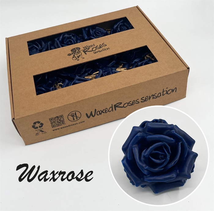 <h4>Zijde Wax-Rozen Wax Blauw</h4>