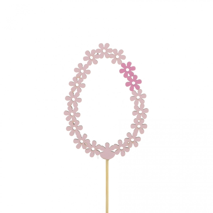 <h4>Pasen Bijsteker 50cm ei Floral 7,5cm</h4>