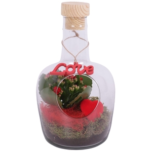 Valentine Arr. Indoor Glass Vase With Hole Ø15cm 1PP