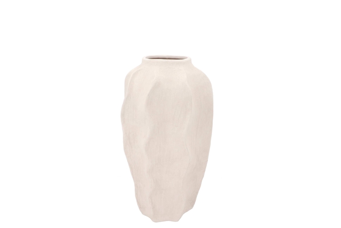 Lisboa White Vase Wave 14x14x23cm