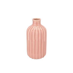 Gia Old Pink Stripe Vase 15x15x28cm