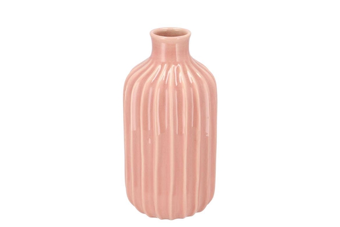 <h4>Gia Old Pink Stripe Vase 15x15x28cm</h4>