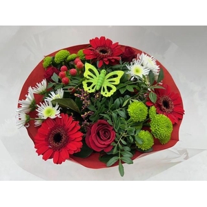 Boeket Biedermeier rood