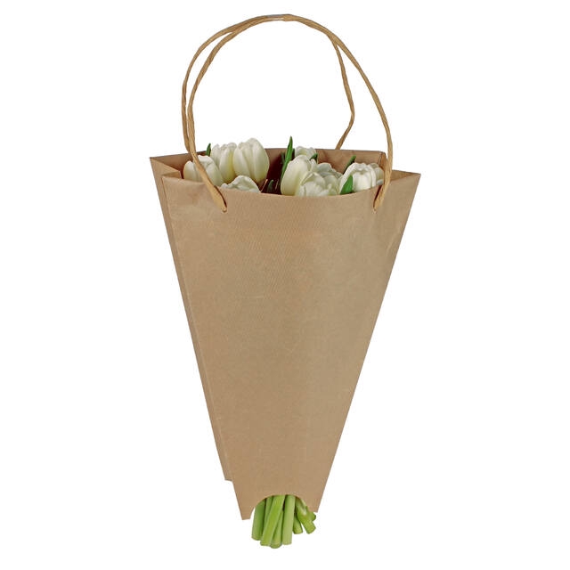 <h4>Bouquetbag  35x24+2x4x8cm brown kraft natural 20/bag</h4>