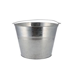 Zinc Basic Natural Bucket 16x14cm