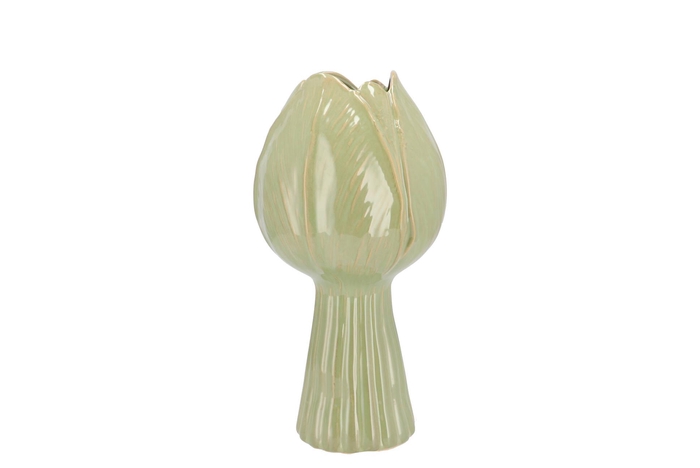 Tulip Pistache Vase Tulip 13x13x27cm Nm