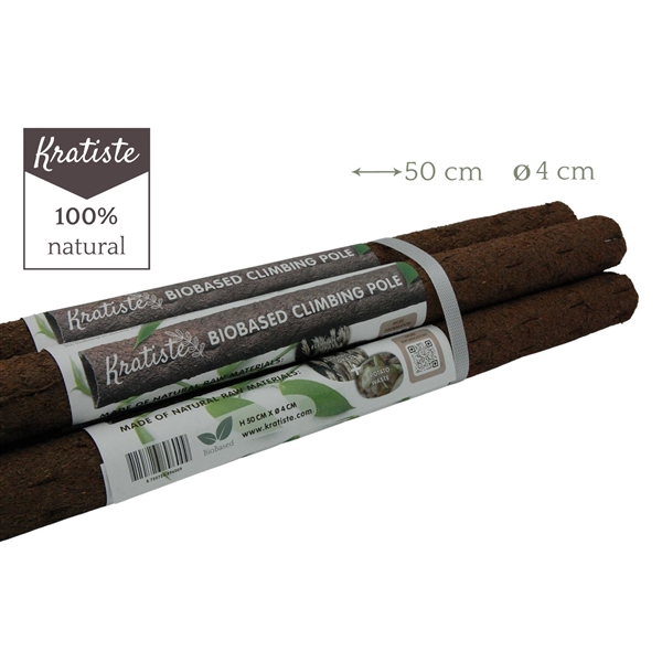 <h4>Kratiste Biodegradable climbing pole 50 cm - Ø 4 cm - bundle of 5 pieces</h4>