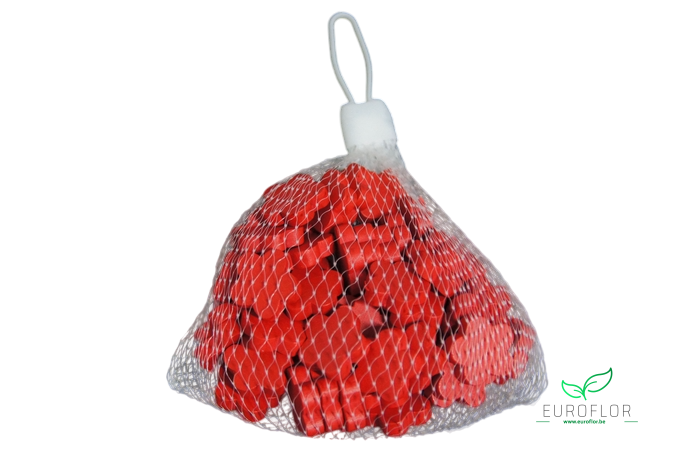 HOUTEN BLOEMEN 2CM ROOD 50pcs