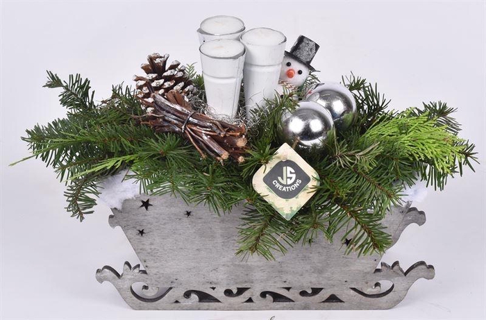 Hout arreslee 30x12cm