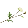 Silk Papaver Branche Blanc 64cm