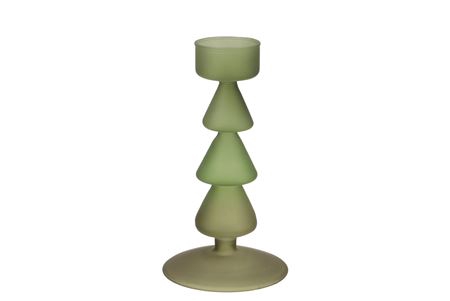 <h4>Nova Green Candle Holder Tricolor 9x9x17cm</h4>