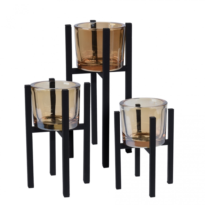 <h4>Theelichth. Metaal S/3 d24*34cm</h4>