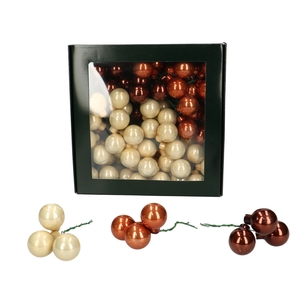 Christmas bauble Ball/wire 25mm combi x144