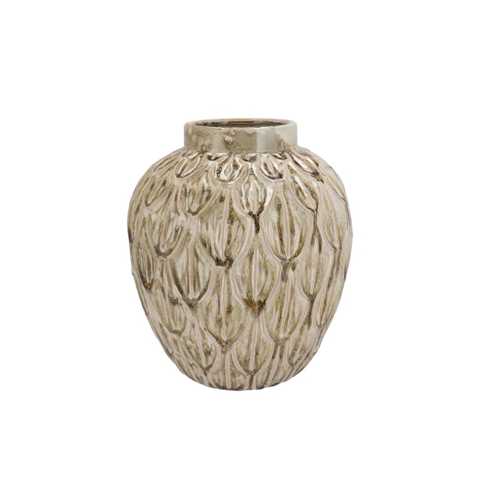 <h4>Inga Boa Green Pot Active Glaze 27x27x30cm</h4>