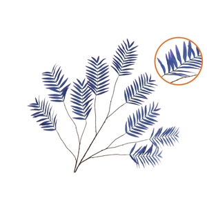 Silk Palm Leaf Blue 150cm Nm