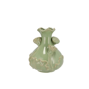 Mara Pistache Vase Neck Lotus 15x15x20cm