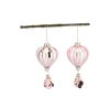 Glassball Ornaments Balloon Pink Mix Ass S/2 7x7x16cm