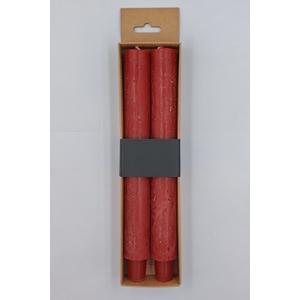 DF11-731275700 - Set/2 Dinner candle Lucian d3xh25 rustic red