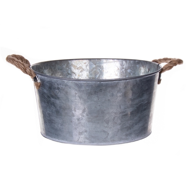 <h4>Planter Jari d27xh12.5 zinc</h4>