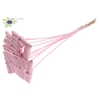 Jute Stick Posy on stem Covered Light Pink