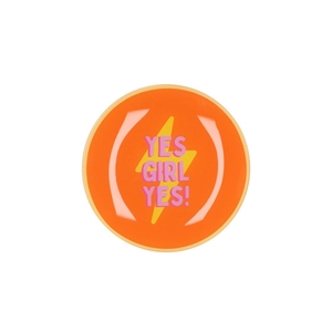 Plate Round Yes Girl Yes! 18x18x2cm
