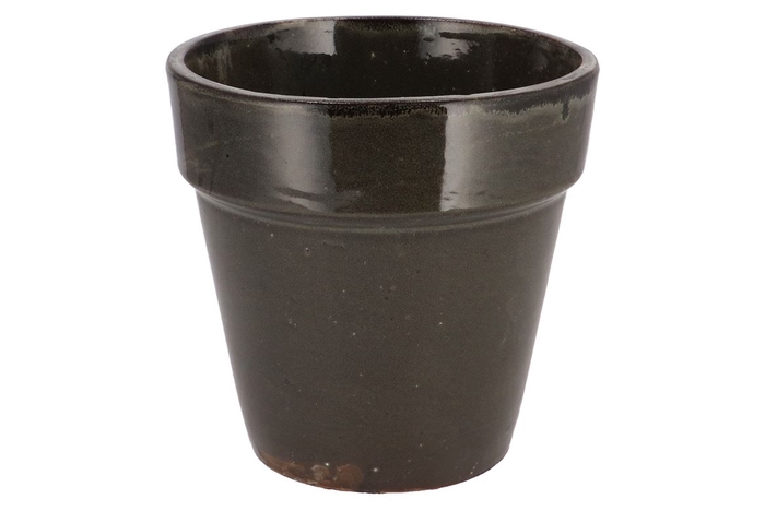 Ebbi Moss Black Pot Glaze 25x25cm Nm