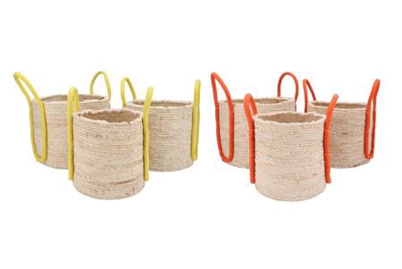 <h4>Venice Yellow/orange Basket Hand Set 3 35x28/32x26</h4>