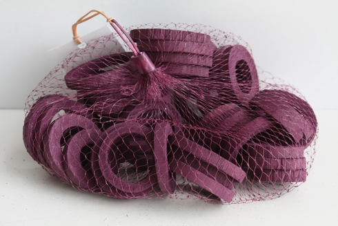 BAMBOO RINGS 5-6CM AUBERGINE 250GR