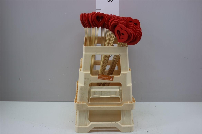 <h4>Hartje Op Stok Rood Open Hart</h4>