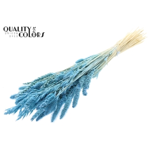 Dried Flower Mix bunch Bleached Frosted Light Blue